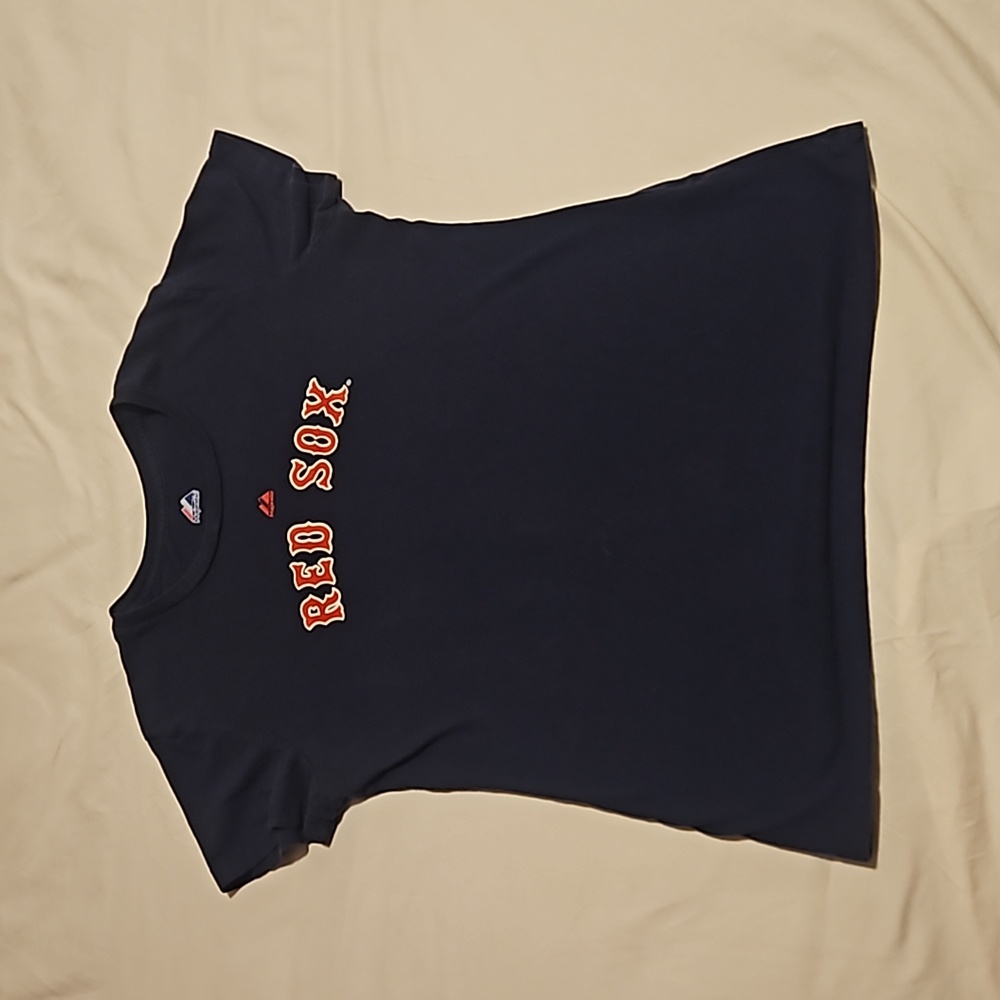 Boston Red Sox Big Papi David Ortiz T-Shirt #34 Spell Out Navy Majestic